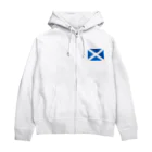 お絵かき屋さんのスコットランドの国旗 ジップパーカー