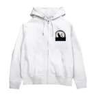 万事屋の猫のシルエットが美しい Zip Hoodie