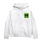 norimitu-の恐怖の緑髑髏グッズ Zip Hoodie