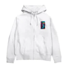 thedarkesthourのアジア　中国　日本　寺院　月夜　プレゼント Zip Hoodie