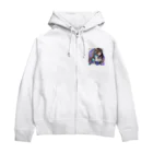 DIMDIMの脳内ショップのロングヘアーの女の子 Zip Hoodie