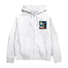 dolphineのシュール！満月と宇宙時計 Zip Hoodie