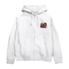 Have-good-luckのふんわりした花「ダリア」 Zip Hoodie