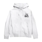 二宮大輔の自転車ロゴ　ガールズ Zip Hoodie