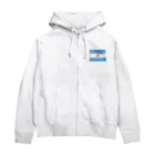 お絵かき屋さんのアルゼンチンの国旗 Zip Hoodie