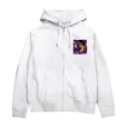 neratoraのビリヤードをする虎 Zip Hoodie