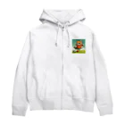 ketapapaのサッカーねこ Zip Hoodie