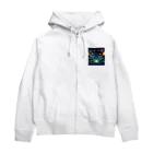 tanantの夏祭り、提灯が灯る下で花火をみている Zip Hoodie