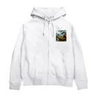 丸山晩霞オリジナルグッツの丸山晩霞近代画像グッズ1 Zip Hoodie