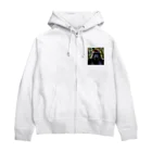 animalzの力強くどんと構えるゴリラ Zip Hoodie