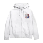 CAT WARのネコと花見 Zip Hoodie