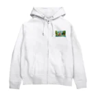 りおりるんの小熊 Zip Hoodie