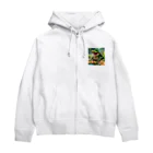 さぷの食べてるワニ Zip Hoodie