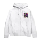 funny-itemsの一攫千金猫 Zip Hoodie