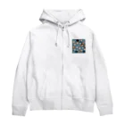 AokikkiYunのくるくるマンチカン Zip Hoodie