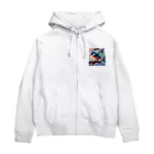 終わらない夢🌈のステンドグラスの様なカワセミ✨ Zip Hoodie