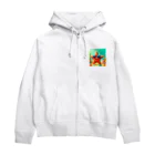 KIglassesのサングラスをかけたハッピーなヒトデ - 海の陽気な仲間！ Zip Hoodie