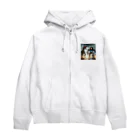 OTIRUBUTUBUTUのラプトルvsロボットライオン Zip Hoodie