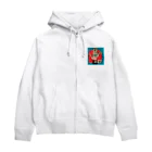 よしかつのサイバー攻撃、ダメ絶対 Zip Hoodie