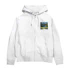 風香る日向の森と湖と山２ Zip Hoodie