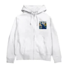 タカヤマ・サイトの錦上添花・孔雀 Zip Hoodie