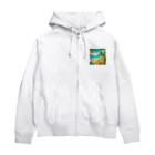 Rパンダ屋の「夏のビーチグッズ」 Zip Hoodie