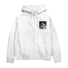 AQUAMETAVERSEのサーフィンをするウサギ Zip Hoodie