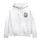 AQUAMETAVERSEの子猫ドーナツ浮輪楽む　　なでしこ1478 Zip Hoodie