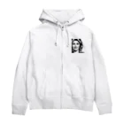 jittamanの微笑む女性 Zip Hoodie