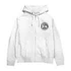 蛇口〆太のお店の渦潮にあうん鰯の頭（白黒） Zip Hoodie