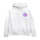 会津・赤ベコ＆ヒーロー販売所のミバワリー(英)・バックプリント・超機密Pj.ロゴ・胸 Zip Hoodie