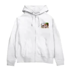 Mnakata　ハムスターチーズくんとその仲間たちの目玉焼き大好き!ハムスターチーズJrくん Zip Hoodie