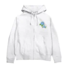 気ままに創作　よろず堂のあじさい　青 Zip Hoodie