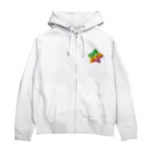 油絵描きの小物売り場のパンダスター Zip Hoodie