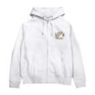 かわいいもののおみせ　いそぎんちゃくの表裏印刷　仲良し猫　キジトラ&ポインテッド Zip Hoodie