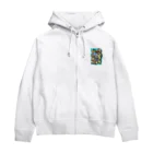 Mitsu-Zoの猫モデル Zip Hoodie