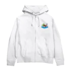 街角のお店のポケット黒柴ちゃん(夏) Zip Hoodie