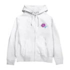 pajamaのむらさき色のお花 Zip Hoodie