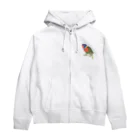 まめるりはことりの色合いが綺麗なゴシキセイガイインコちゃん【まめるりはことり】 Zip Hoodie