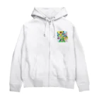 まめるりはことりのみっちりむっちり過密マメルリハさん【まめるりはことり】 Zip Hoodie