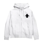 『NG （Niche・Gate）』ニッチゲート-- IN SUZURIの動物家紋。H.T.（結び雁がネコ）黒 Zip Hoodie