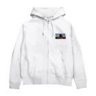 yuumi_tokunagaの絶景写真と筆文字言葉入りグッズ Zip Hoodie