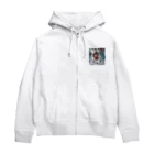 アオムラサキのSide Face 003 Zip Hoodie