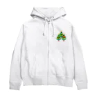 イラスト MONYAAT の森さんのクリスマスA クリスマスツリー Zip Hoodie