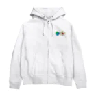 深夜サイクルのたいようつき枠なし Zip Hoodie