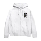 みーのお部屋 のソファーまたぎ寝猫の かすみちゃん Zip Hoodie