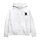 Blanc.P(ぶらんぴー)の店の喫茶・髭猫ロゴ② Zip Hoodie