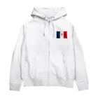 万国国旗ショップの自由フランス Zip Hoodie