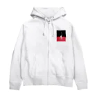 紅クラゲの自立ニンニク Zip Hoodie