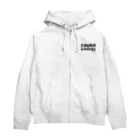 SAUNA JUNKIES | サウナジャンキーズのメルティー・ロゴ（黒プリント) Zip Hoodie